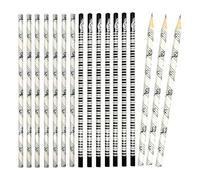 Ujjdwiurgh Lot de 24 crayons de musique avec motifs d'instruments de musique - Crayons en bois HB pour enseignants et artistes