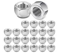 Ujjdwiurgh Lot de 24 Écrous de Roue de Remorque de 1/2 à 20 Pouces, pour Goujons de Roue de 1/2 Pouce sur Pneus de Remorque de Bateau, Boulon de Pneu de Camion de Camping-Car, Chariot de Golf