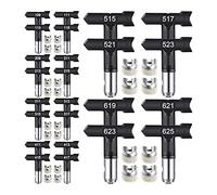 Ujjdwiurgh Lot de 24 embouts réversibles noirs pour pulvérisateur sans air