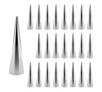 Ujjdwiurgh Lot de 24 moules à pâtisserie en acier inoxydable pour cornes de crème et tube conique