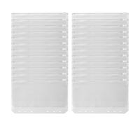 Ujjdwiurgh Lot de 24 pochettes A6 à 6 trous avec fermeture éclair pour classeur à 6 anneaux