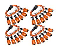 Ujjdwiurgh Lot de 24 porte-embouts de 6,35 mm avec mousqueton à tige hexagonale pour tournevis, barre d'extension à main, design à changement rapide