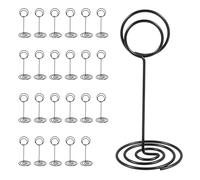Ujjdwiurgh Lot de 24 Porte-NuméRos de Table pour Table de Mariage, Porte-Cartes, Clips Photo, MéMo, Note, Support Photo (Noir)