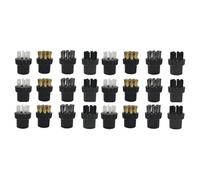 Ujjdwiurgh Lot de 24 têtes de brosse à vapeur en acier inoxydable et cuivre pour un nettoyage polyvalent M8