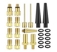 Ujjdwiurgh Lot de 25 adaptateurs de valve de vélo, adaptateur de valve pour tube de vélo, adaptateur de pompe à vélo, compresseur d'air facile à installer