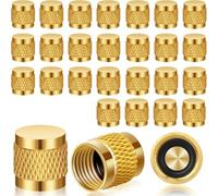 Ujjdwiurgh Lot de 25 capuchons évasés de 6,35 mm, capuchons de verrouillage ronds en laiton, avec joint torique en néoprène, pour service de climatisation, (25 pièces) A