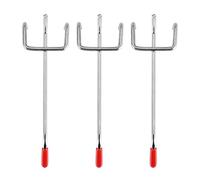 Ujjdwiurgh Lot de 25 crochets pour panneau perforé - 100 mm - En métal chromé - Charge de 1 à 1,5 kg