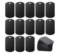 Ujjdwiurgh Lot de 25 étiquettes vierges en aluminium pour gravure de cartes de visite, projets de bricolage