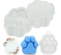 Ujjdwiurgh Lot de 25 Moules à Cire en Forme de Griffe de Chat pour Cubes de Cire, Moules à Cubes Vides Transparents pour Tartelettes Sans Mèche et Bougies