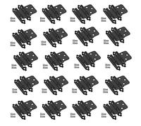 Ujjdwiurgh Lot de 25 paires (50 unités) Charnières d'armoire à fermeture automatique pour armoires de cuisine 1,27 cm Pièces de rechange Accessoires portes d'armoire Noir