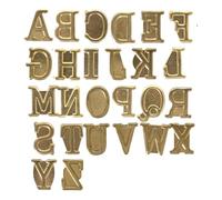 Ujjdwiurgh Lot de 26 Tampons à Chaud en Majuscules pour le Marquage et la Personnalisation Du Bois, Du Cuir et D'Autres Surfaces