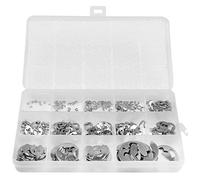 Ujjdwiurgh Lot de 290 rondelles de circlips E en acier inoxydable 1,2 à 15 mm pour arbre de poulies