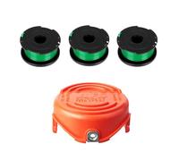 Ujjdwiurgh Lot de 3 bobines de fil de débroussailleuse + 1 capuchon -080-/90583594 de rechange pour tondeuse à gazon GH3000 LST540 LST540B GH3000R
