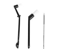 Ujjdwiurgh Lot de 3 brosses de nettoyage pour machine à café avec cuillère pour machine à expresso, tête de groupe, noir