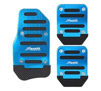 Ujjdwiurgh Lot de 3 coussinets antidérapants pour pédale d'accélérateur de frein et d'embrayage pour transmission manuelle MT Bleu