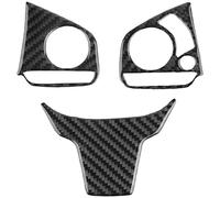 Ujjdwiurgh Lot de 3 décorations pour boutons de volant de voiture en fibre de carbone pour 2016-2019