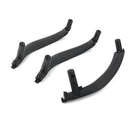 Ujjdwiurgh Lot de 3 garnitures de poignée de porte intérieure 51417292243 51417292244 pour X5 X6 F15 F16 RHD 2014-2018 (noir)