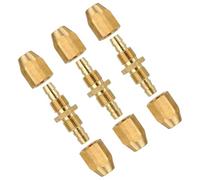 Ujjdwiurgh Lot de 3 Kits de Réparation de Tuyaux D'Air 3/8 Pouces Kit de Réparation D'Épissure de Tuyau D'Air en Laiton Réutilisable