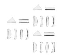 Ujjdwiurgh Lot de 3 lentilles optiques - Outil d'enseignement de la physique - Instrument d'enseignement - Lentille convexe - Lentille de microscope