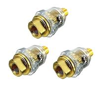 Ujjdwiurgh Lot de 3 mini huileurs pneumatiques de rechange pour huilier - 6,35 mm NPT - Lubrificateur d'huile pour outils pneumatiques à compression d'air - Jaune