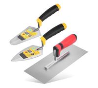 Ujjdwiurgh Lot de 3 outils de maçonnerie avec poignées souples pour béton, cloison sèche, carrelage et plâtrage pour entrepreneurs