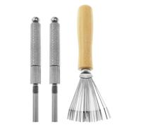 Ujjdwiurgh Lot de 3 outils de nettoyage pour arrangement floral en acier inoxydable - Brosse métallique pour arrangement floral