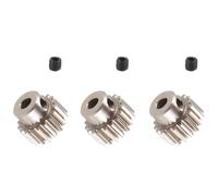Ujjdwiurgh Lot de 3 pignons en métal de 3,175 mm 32DP 48DP 64DP M0.6 M0.8 pour voiture télécommandée 1/10 1/8 3660 Pièces de rechange Accessoires 18t