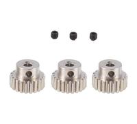 Ujjdwiurgh Lot de 3 pignons en métal de 3,175 mm 32DP 48DP 64DP M0.6 M0.8 pour voiture télécommandée 1/10 1/8 3660 Accessoires 21t