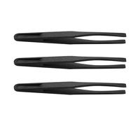 Ujjdwiurgh Lot de 3 pinces à épiler antistatiques en plastique noir 115 mm