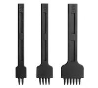 Ujjdwiurgh Lot de 3 poinçons à coudre en cuir 4 mm, 2/4/6 griffes, burin pour couture