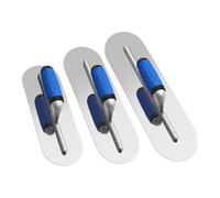 Ujjdwiurgh Lot de 3 truelles de piscine plates en acier inoxydable (40,6 cm/35,6 cm/30,5 cm)