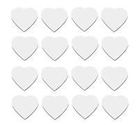 Ujjdwiurgh Lot de 30 aimants de sublimation en forme de cœur blancs pour mariage, Saint-Valentin, réfrigérateur