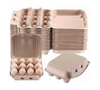 Ujjdwiurgh Lot de 30 cartons à œufs vintage vierges en papier pour œufs de pulpe 3 x 4 Style 3 x 4 peut contenir 12 œufs de poule