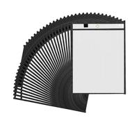 Ujjdwiurgh Lot de 30 pochettes réutilisables surdimensionnées effaçables à sec, 25,4 x 33 cm, pour enseignant, école, salle de classe, bureau