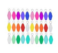 Ujjdwiurgh Lot de 30 porte-clés vierges avec anneau pour loisirs créatifs