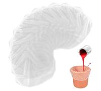 Ujjdwiurgh Lot de 30 sacs filtrants à peinture en maille fine avec cordon élastique pour jardinage et peinture Blanc 3,8 l