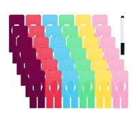 Ujjdwiurgh Lot de 30 séparateurs rectangulaires réutilisables pour trier les vêtements - 6 couleurs