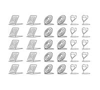 Ujjdwiurgh Lot de 30 supports de carte de table en fil métallique pour cartes de table, porte-menus, photos, supports de cartes pour mariages,