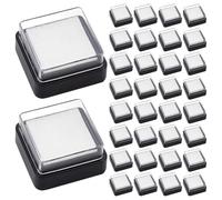 Ujjdwiurgh Lot de 30 tampons encreurs vides sans encre, mini tampons encreurs en mousse noire à séchage rapide