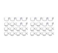 Ujjdwiurgh Lot de 32 pots de plantes aquatiques en acrylique transparent avec ventouse pour décoration d'aquarium 2 formes