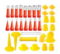 Ujjdwiurgh Lot de 33 outils de calfeutrage universels intégrés en caoutchouc pour pièces de rechange, accessoires de calfeutrage en acier inoxydable