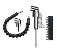 Ujjdwiurgh Lot de 4 adaptateurs de perceuse à angle droit de 105 degrés, tournevis d'angle à tige hexagonale de 6,35 mm