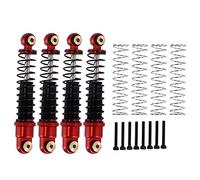 Ujjdwiurgh Lot de 4 amortisseurs d'huile en métal de 40 mm pour SCX24 C10 JLU 1/24 RC Crawler Car Upgrades, rouge