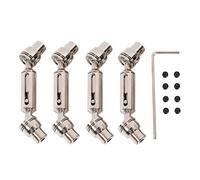 Ujjdwiurgh Lot de 4 arbres d'entraînement en métal CVD pour D12 C14 C24 B16 B36 B24 MN D90 MN99S MN-90 Pièces de rechange Accessoires de rechange