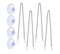Ujjdwiurgh Lot de 4 attrape-soleil avec crochets à ventouse, 50,8 cm, chaîne de suspension pour fenêtre