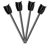 Ujjdwiurgh Lot de 4 bâtons mélangeurs de peinture époxy avec mandrin pour peinture à l'huile (noir)
