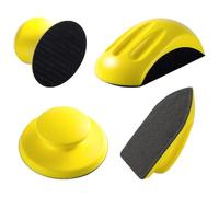 Ujjdwiurgh Lot de 4 blocs de ponçage auto-agrippants inclus Brosse de nettoyage ronde 12,7 cm et bloc de ponçage souris pour meubles en bois