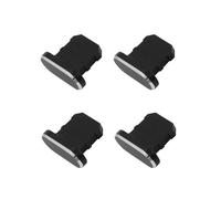 Ujjdwiurgh Lot de 4 bouchons anti-poussière pour port de charge - Coque souple fine pour /12/11 - Noir