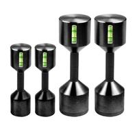 Ujjdwiurgh Lot de 4 broches de positionnement à deux trous avec bride en aluminium de 3,8 cm et 4,8 cm - Noir