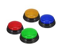 Ujjdwiurgh Lot de 4 Buzzers pour Jeux de Questions-Réponses pour la Salle de Classe, Buzzers de avec Lumières et Son, Parfaits pour Les Jeux